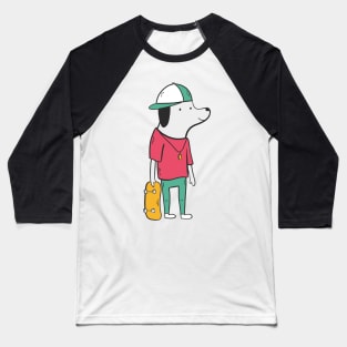 Skater Dog Baseball T-Shirt